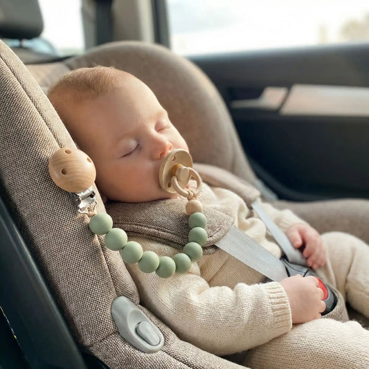 ATTACHE TETINE | Silicone Bois Naturel