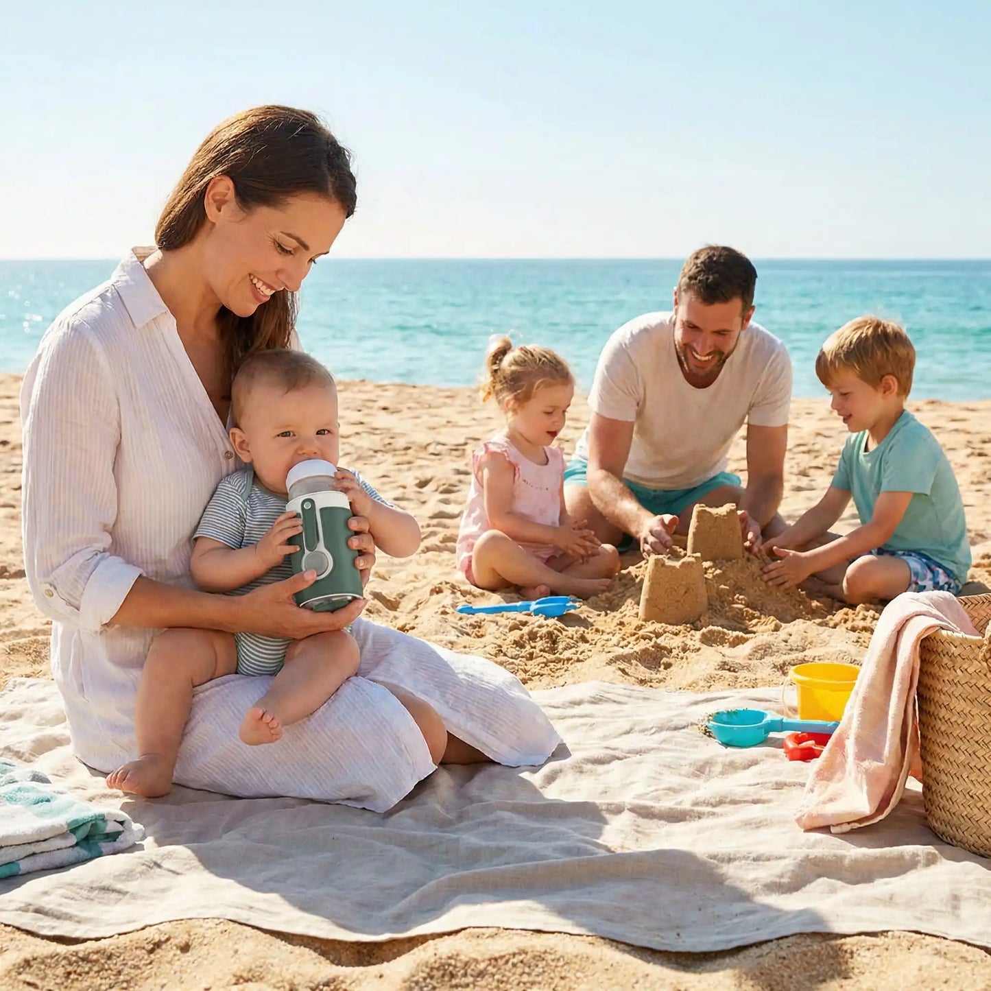 Chauffe biberon sans fil journée de plage